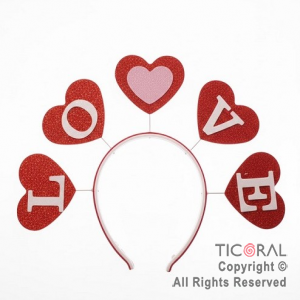 VINCHA LOVE CORAZON ROJO x 1